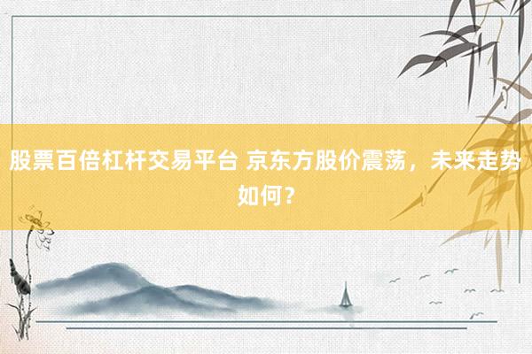 股票百倍杠杆交易平台 京东方股价震荡，未来走势如何？