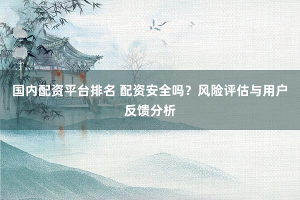 国内配资平台排名 配资安全吗？风险评估与用户反馈分析